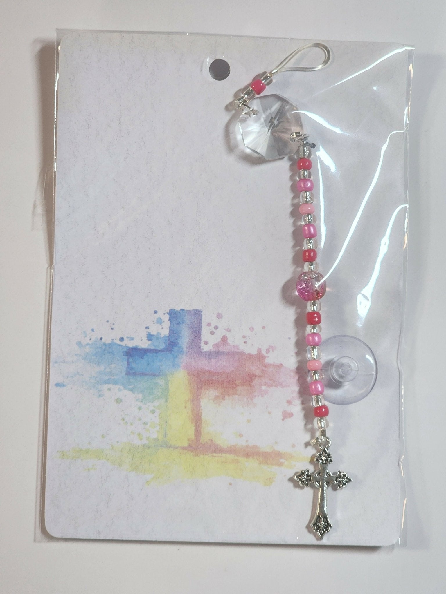 Small Cross Suncatcher 3 - Pure Wash Canadian Made - Winnipeg