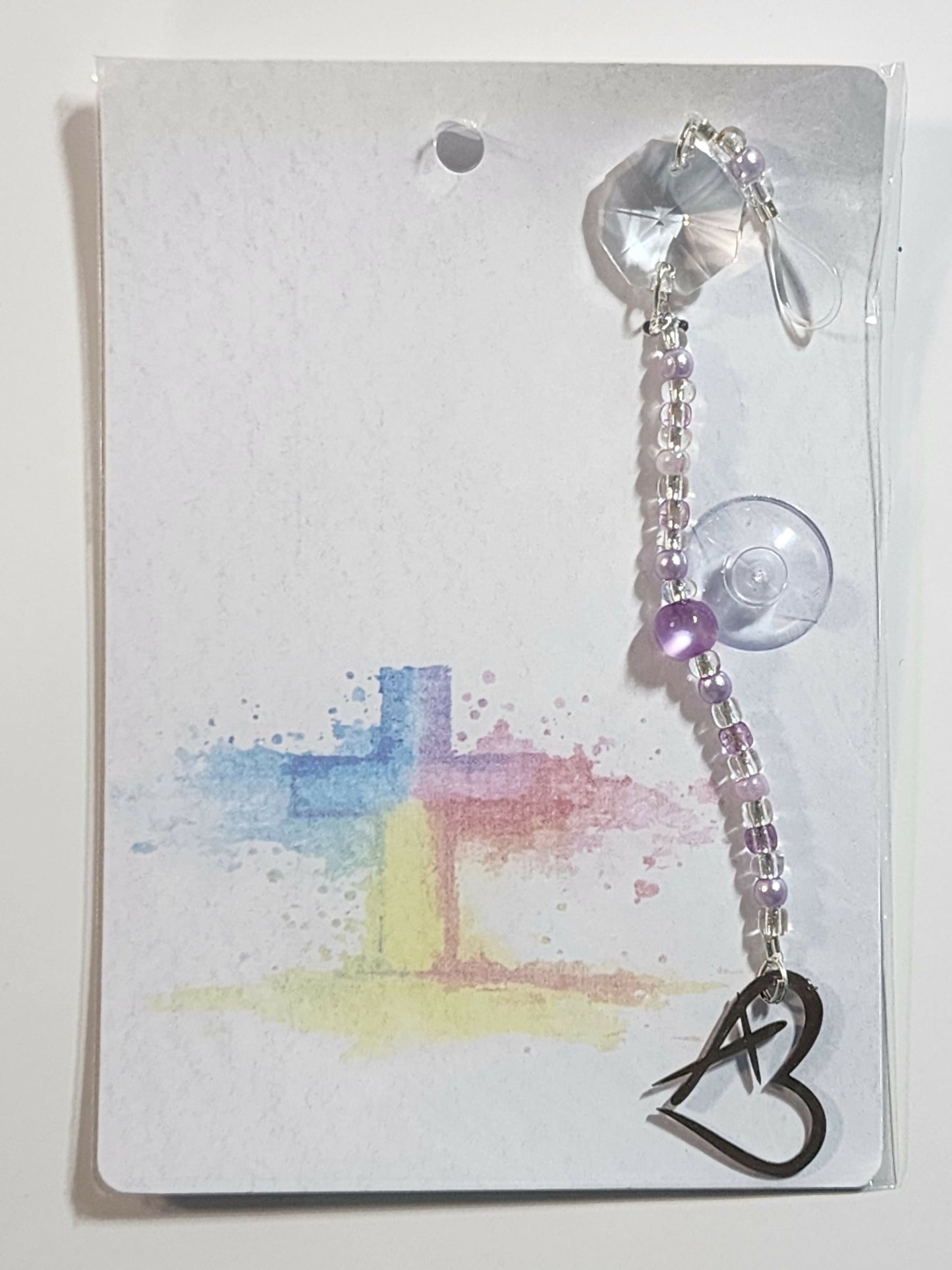 Small Cross Suncatcher 6 - Pure Wash Canadian Made - Winnipeg