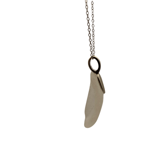 Large Clear Beach Glass Pendant - Pure Wash Canadian Made - Winnipeg