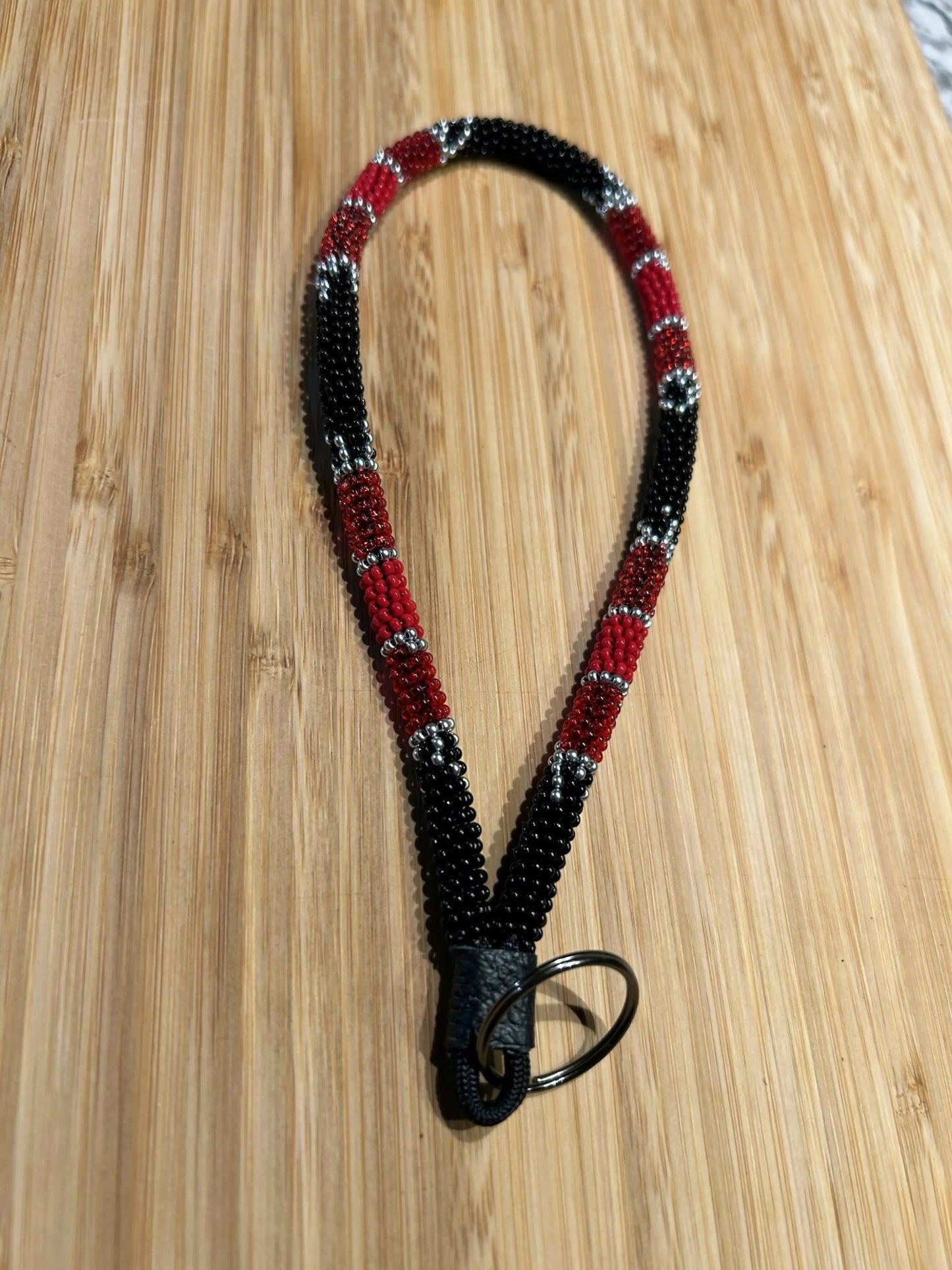 KHAOS: Beaded Wristlet Keychain - Pure Wash