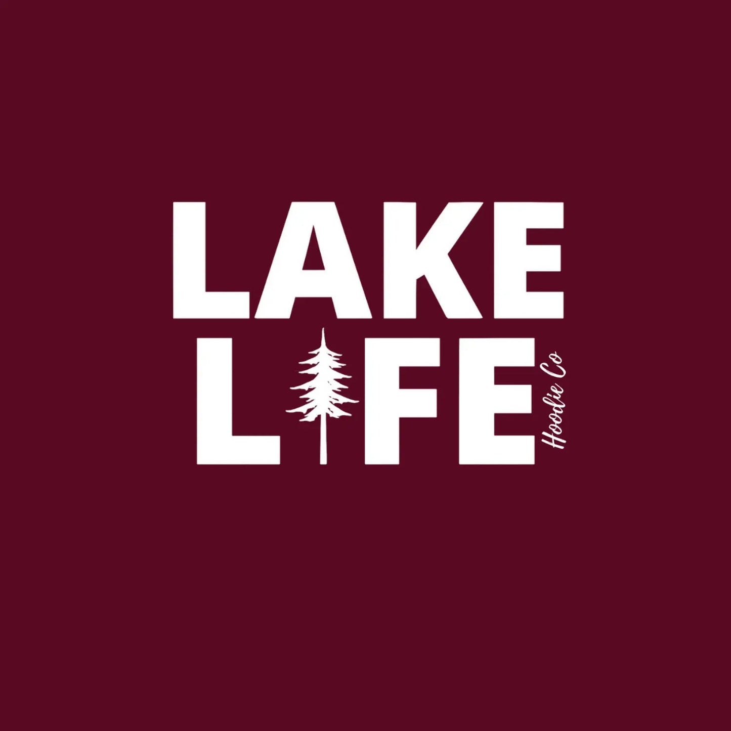 Lake Life Hoodie Co Signature Logo Premium Crew - Pure Wash