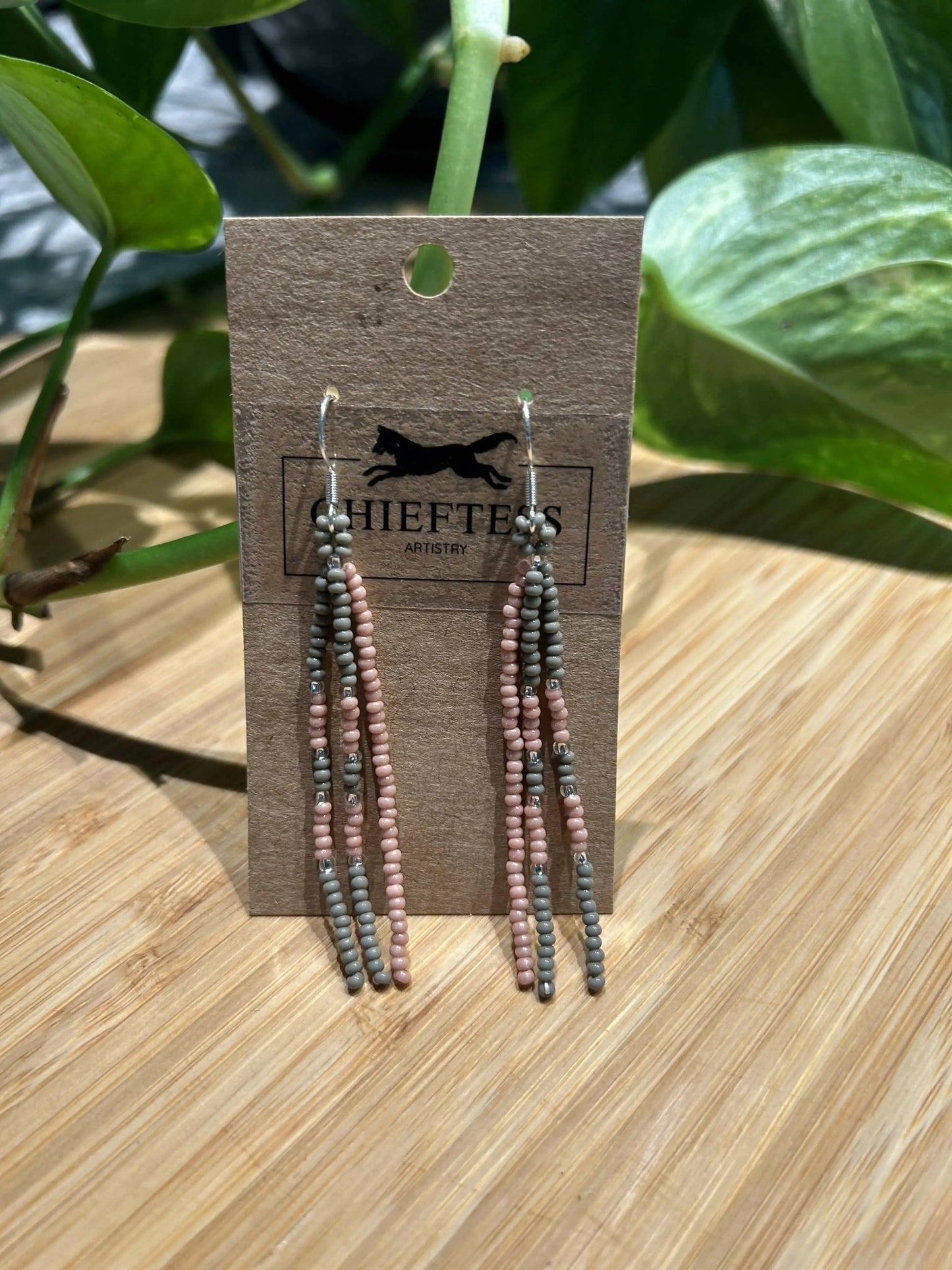 MINI 3: Dangle Beaded Earring - Pure Wash