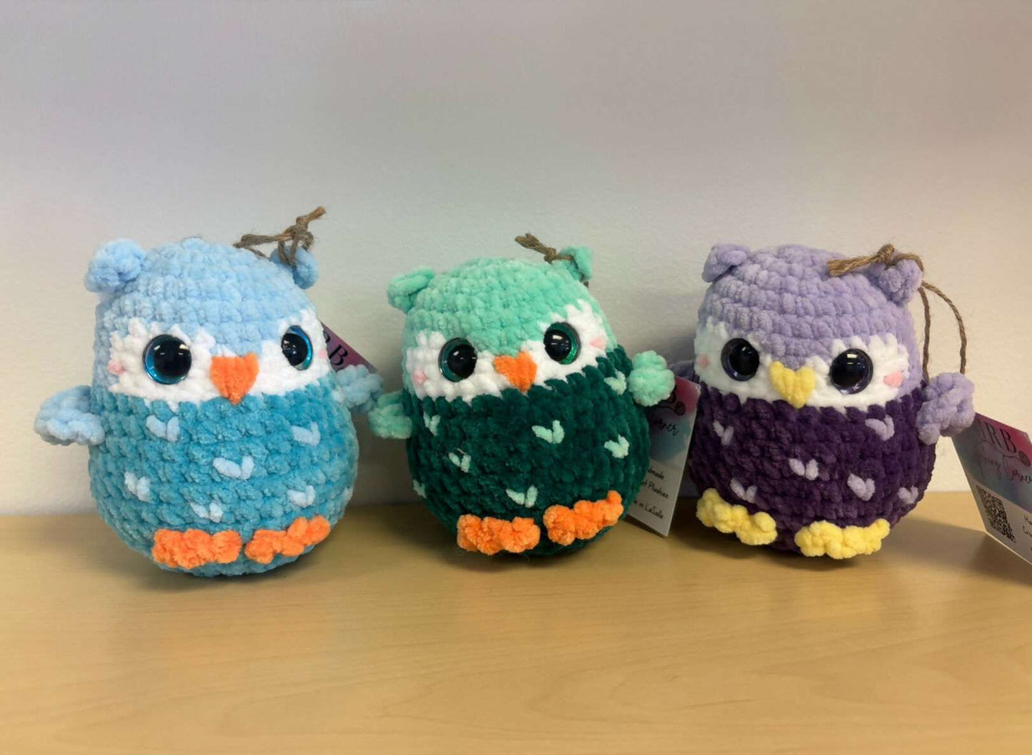 Green owl - Beautifully Colored Owls in Blue or Purple