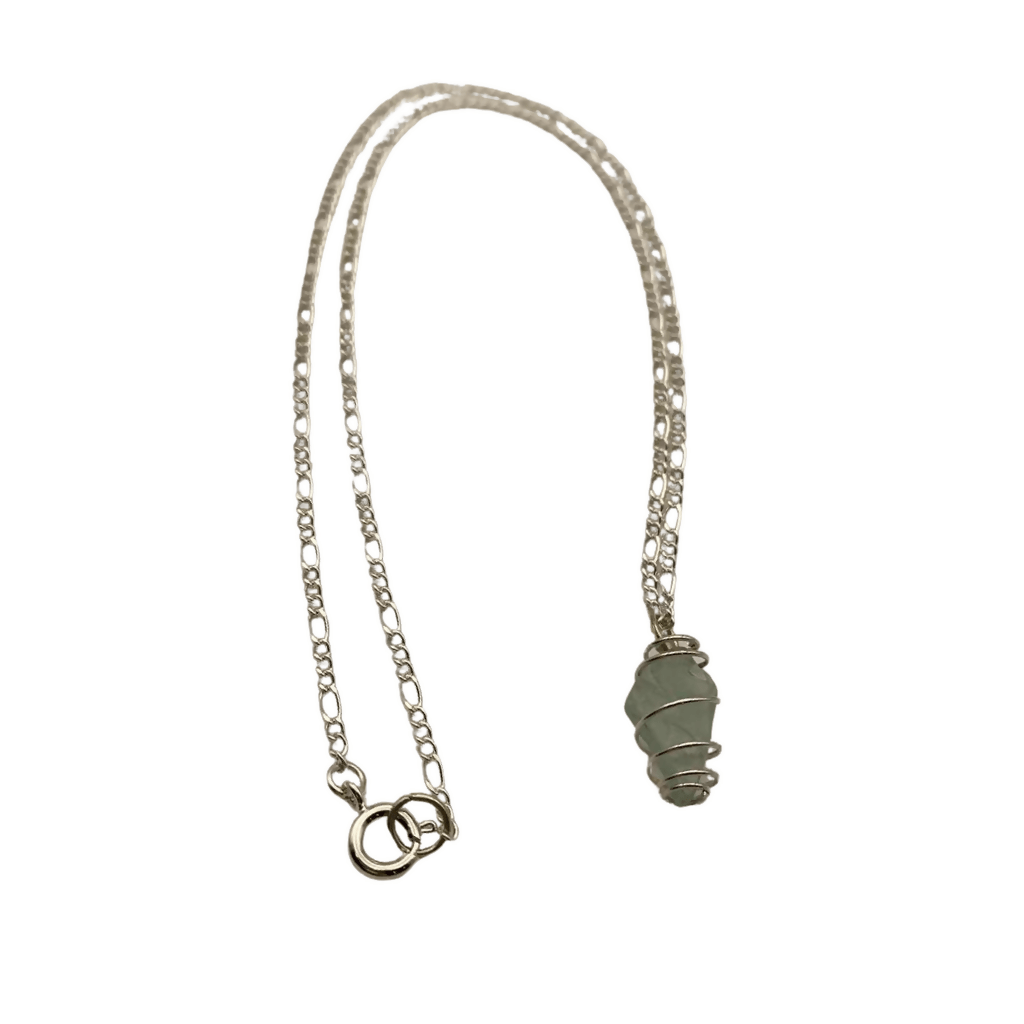 Beach Glass Caged Pendant - Pure Wash Canadian Made - Winnipeg