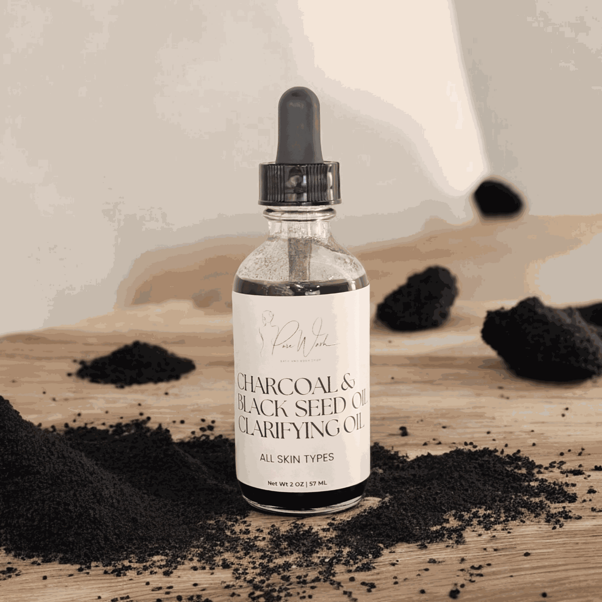 Charcoal & Black Seed Clarifying Oil for Radiant, Clear Skin