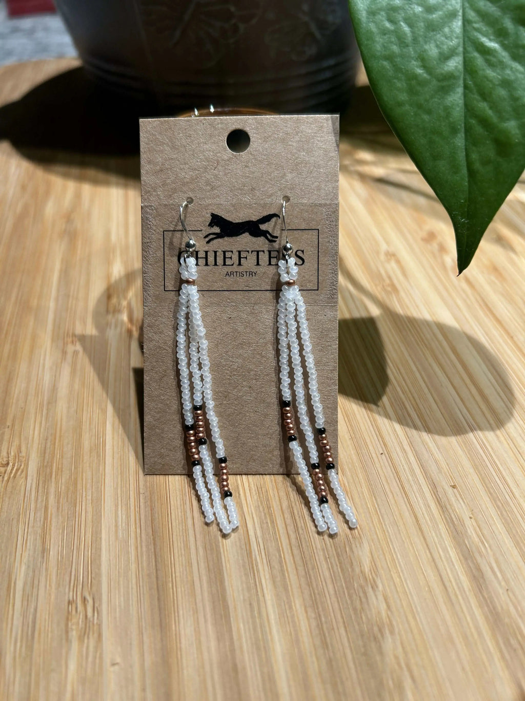 MINI 3 dangle beaded earrings, 2.5” length, featuring three delicate dangles.