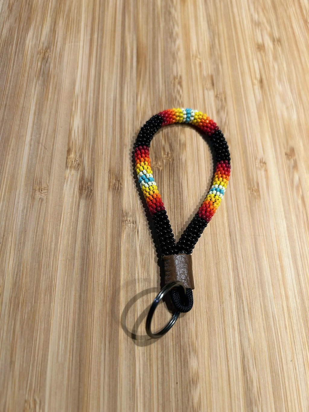 SUNRISE Beaded Mini Keychain - Trendy Wristlet Accessory