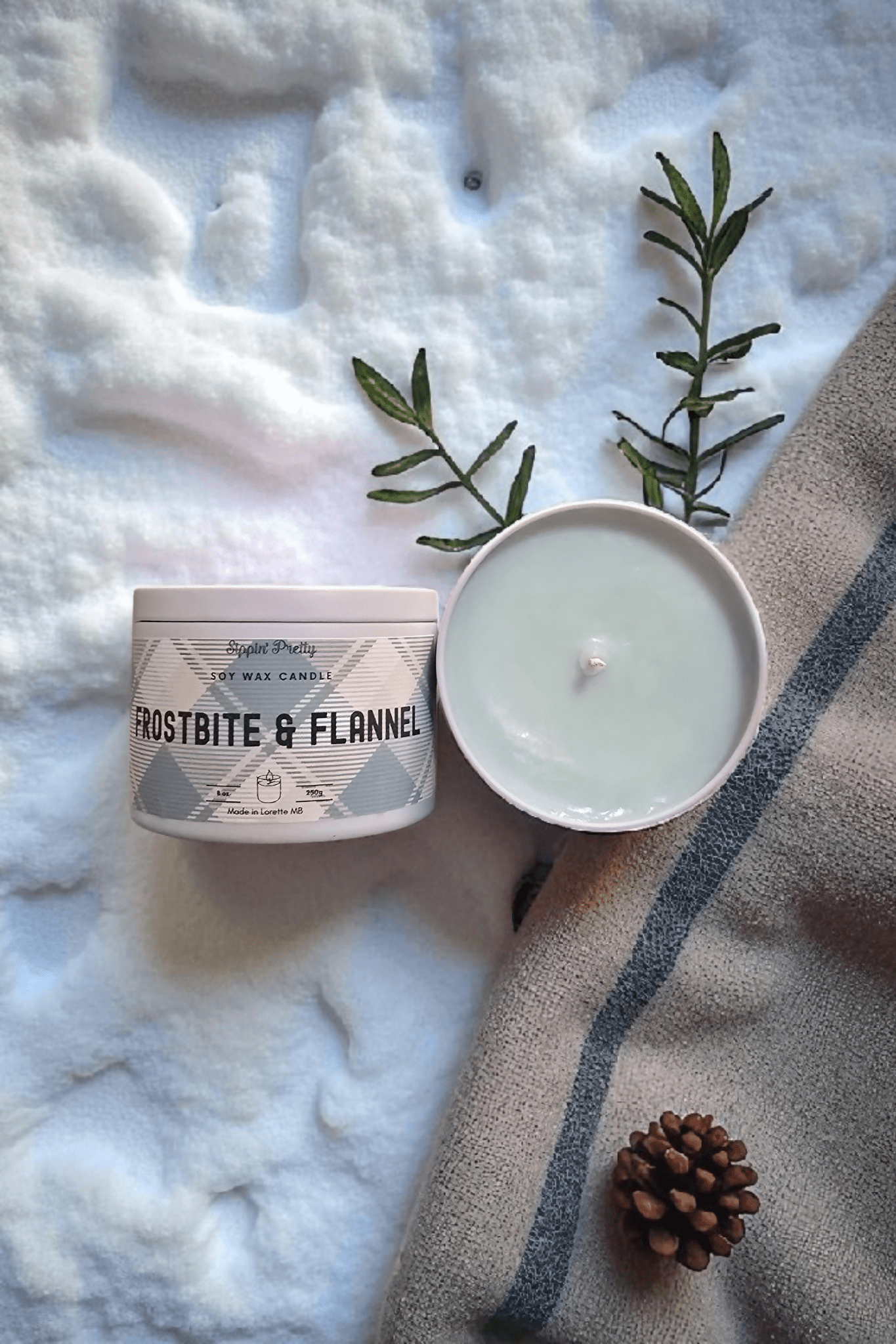 Frostbite and Flannel candle - Pure Wash Canadian Made - Winnipeg
