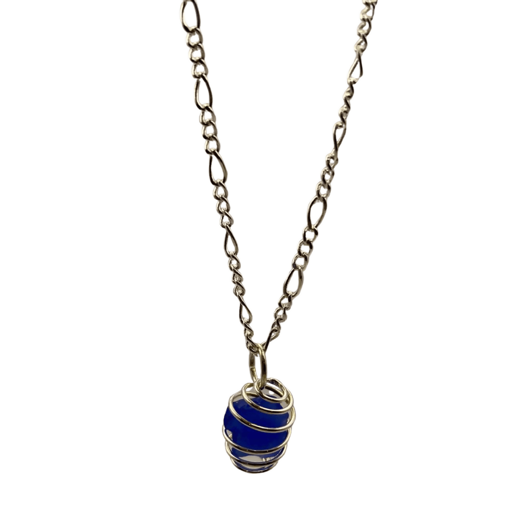 Beach Glass Caged Pendant - Pure Wash Canadian Made - Winnipeg