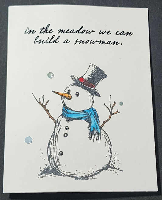 Simple Snowman Card - Pure Wash Canadian Made - Winnipeg