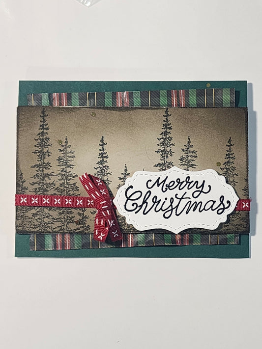 Plaid Tree Card - Pure Wash Canadian Made - Winnipeg