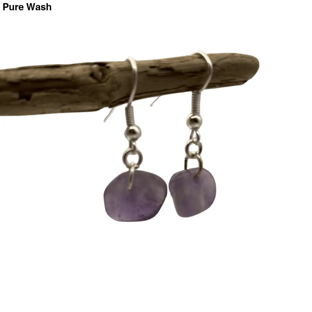 Amethyst Earrings - Pure Wash Canadian Made - Winnipeg