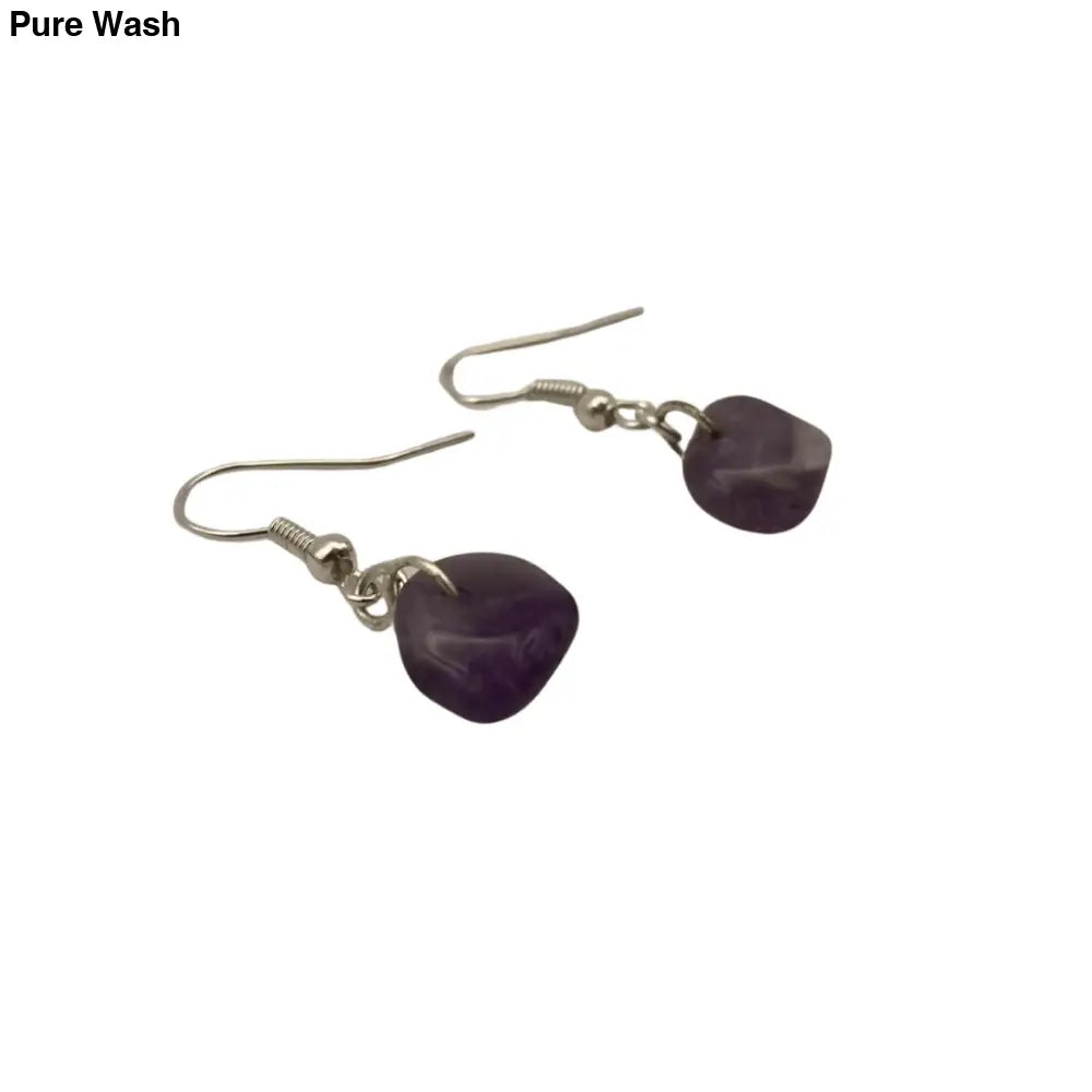 Amethyst Earrings - Pure Wash Canadian Made - Winnipeg