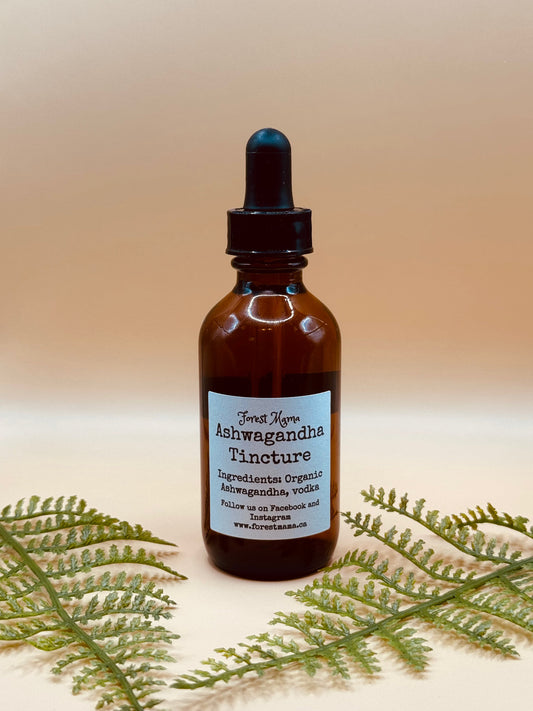 Ashwagandha Tincture 2 oz, made with organic ashwagandha root by forestmama in Manitoba