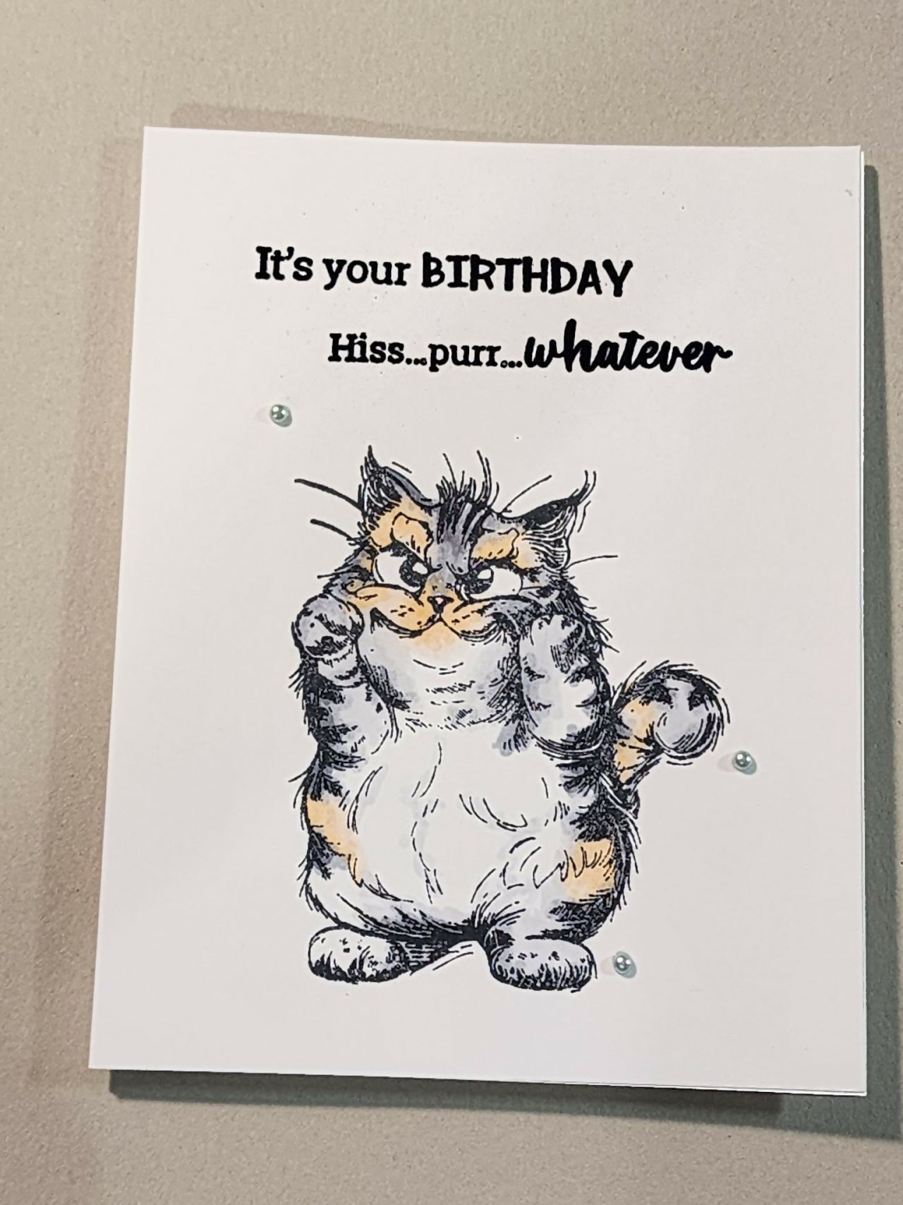 Birthday Cat 3 Card - Pure Wash Canadian Made - Winnipeg