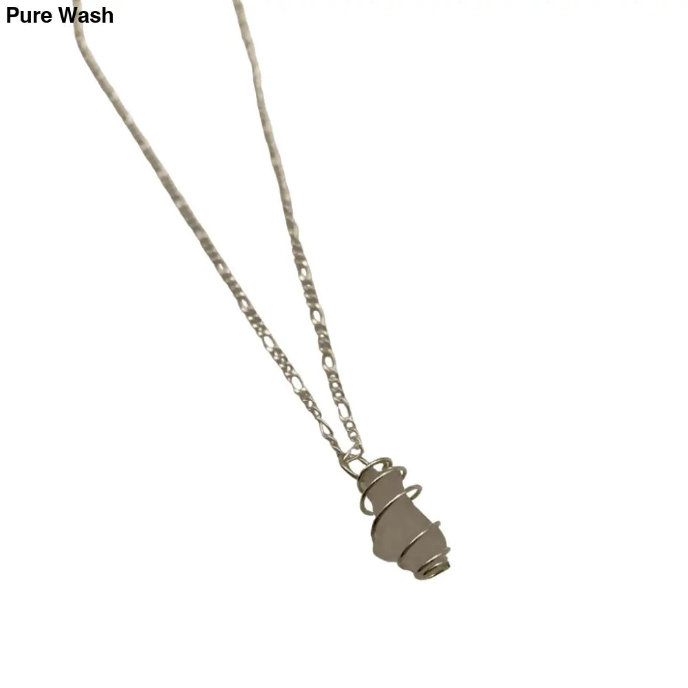 Beach Glass Caged Pendant - Pure Wash Canadian Made - Winnipeg