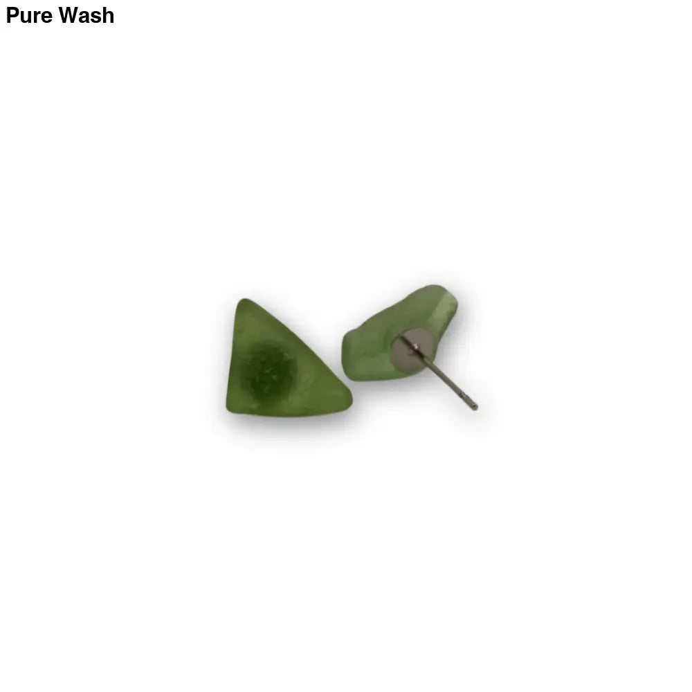 Beach Glass Stud Earrings - Pure Wash Canadian Made - Winnipeg