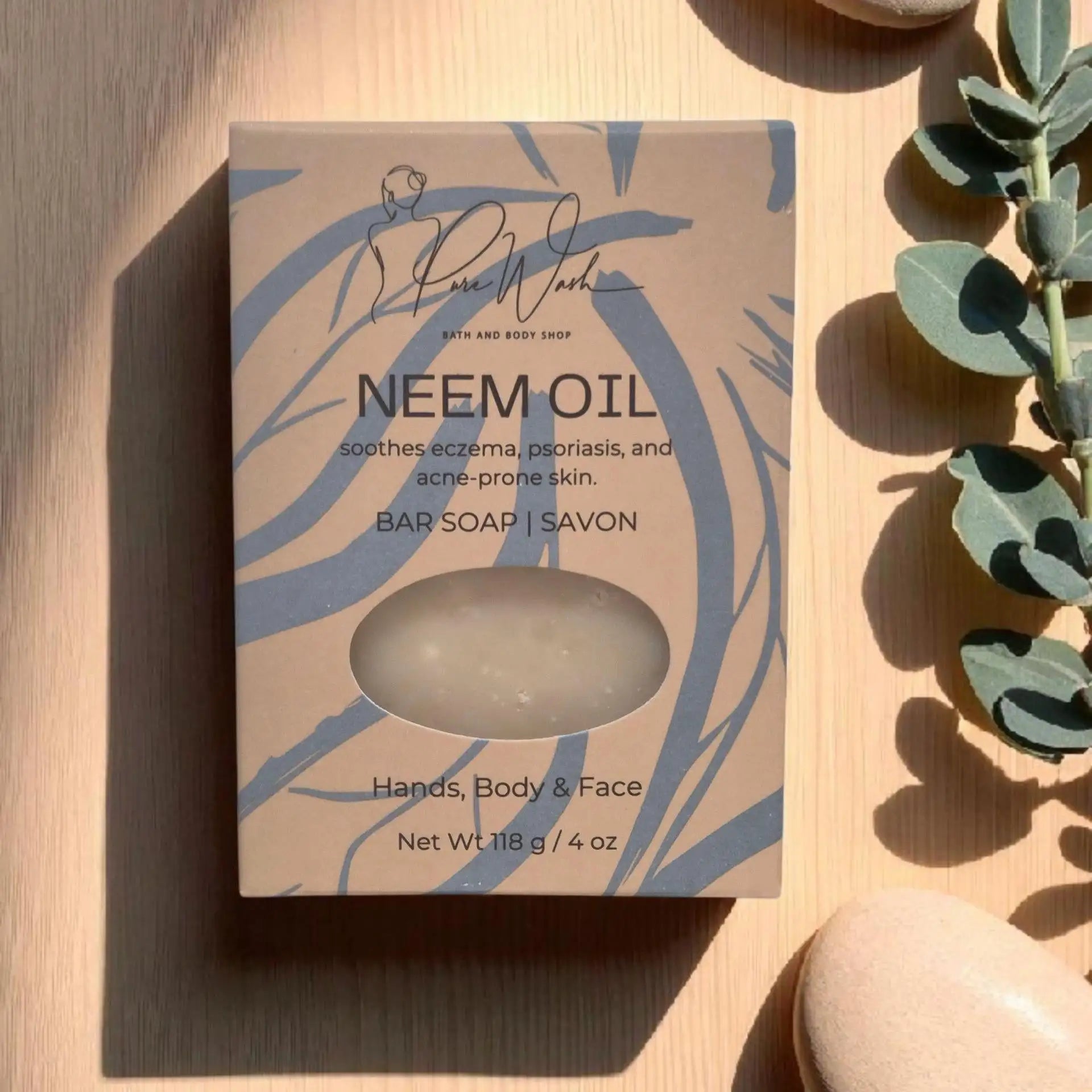 Neem Oil Soap Bar - Pure Wash Canadian Made - Winnipeg
