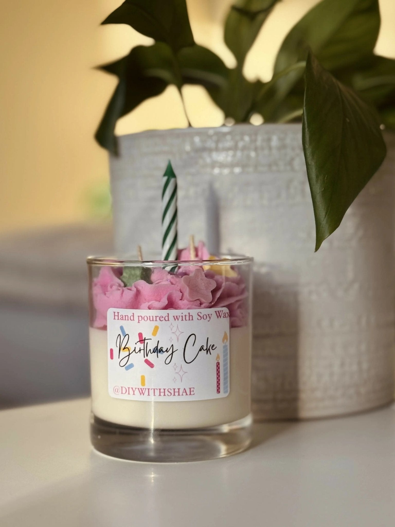 Birthday Cake Dessert Style Soy Wax Candle - Pure Wash