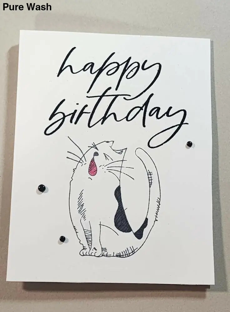 Birthday Cat 1 Card - Pure Wash Canadian Made - Winnipeg