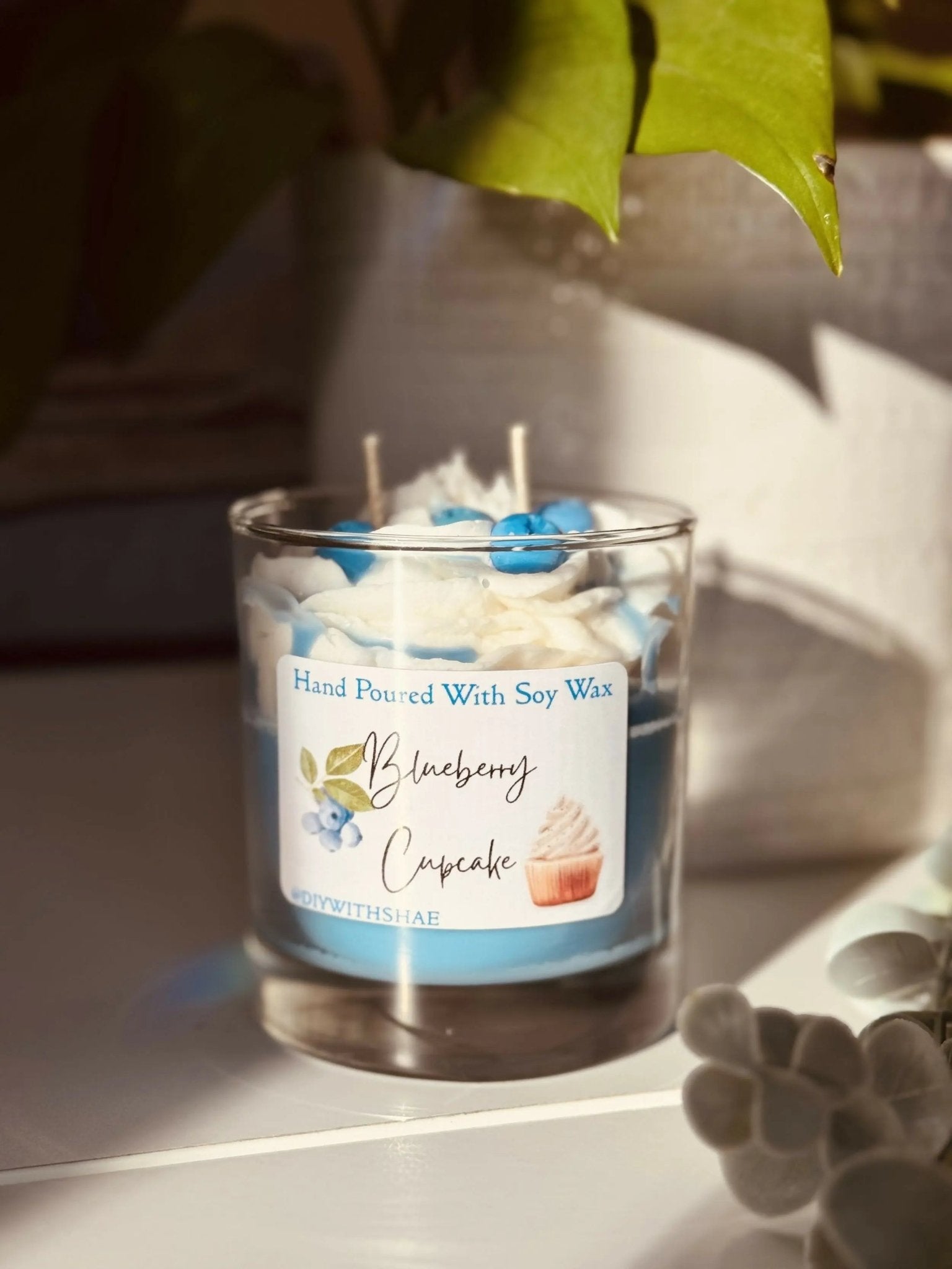 Blueberry Cupcake Dessert Soy Wax Candle - Pure Wash