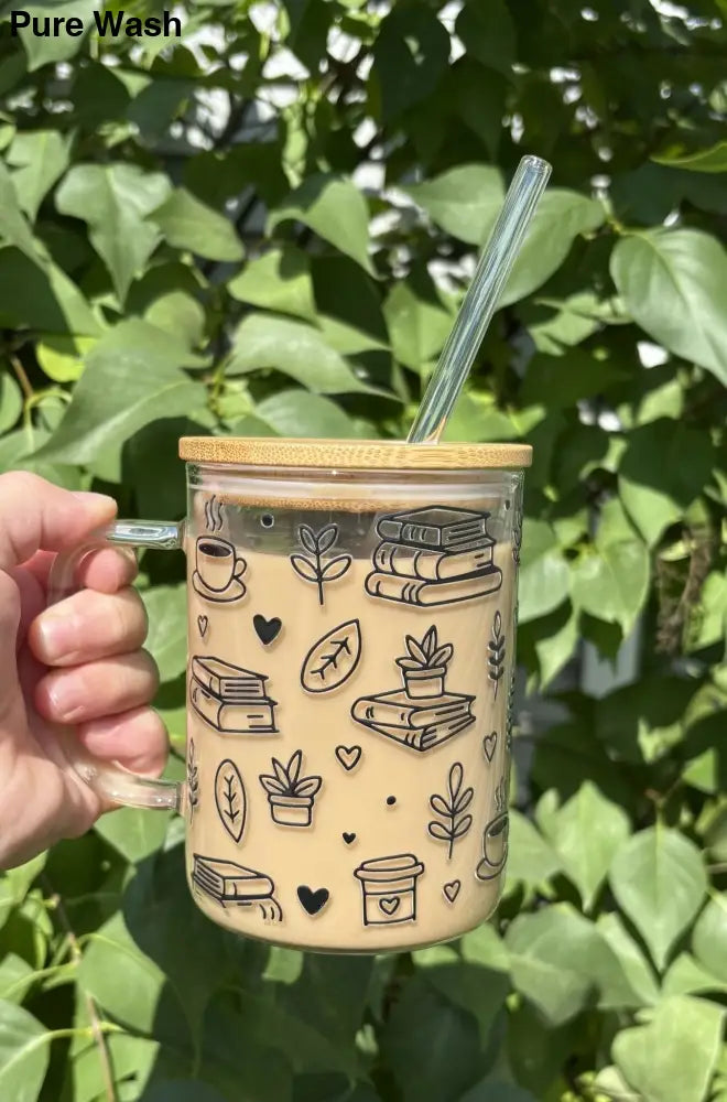 Bookish Glass Mug - Black - Pure Wash Canadian Made - Winnipeg