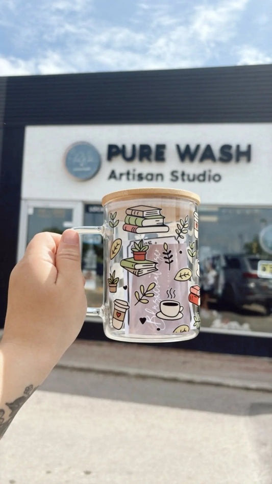 Bookish Glass Mug - Pure Wash