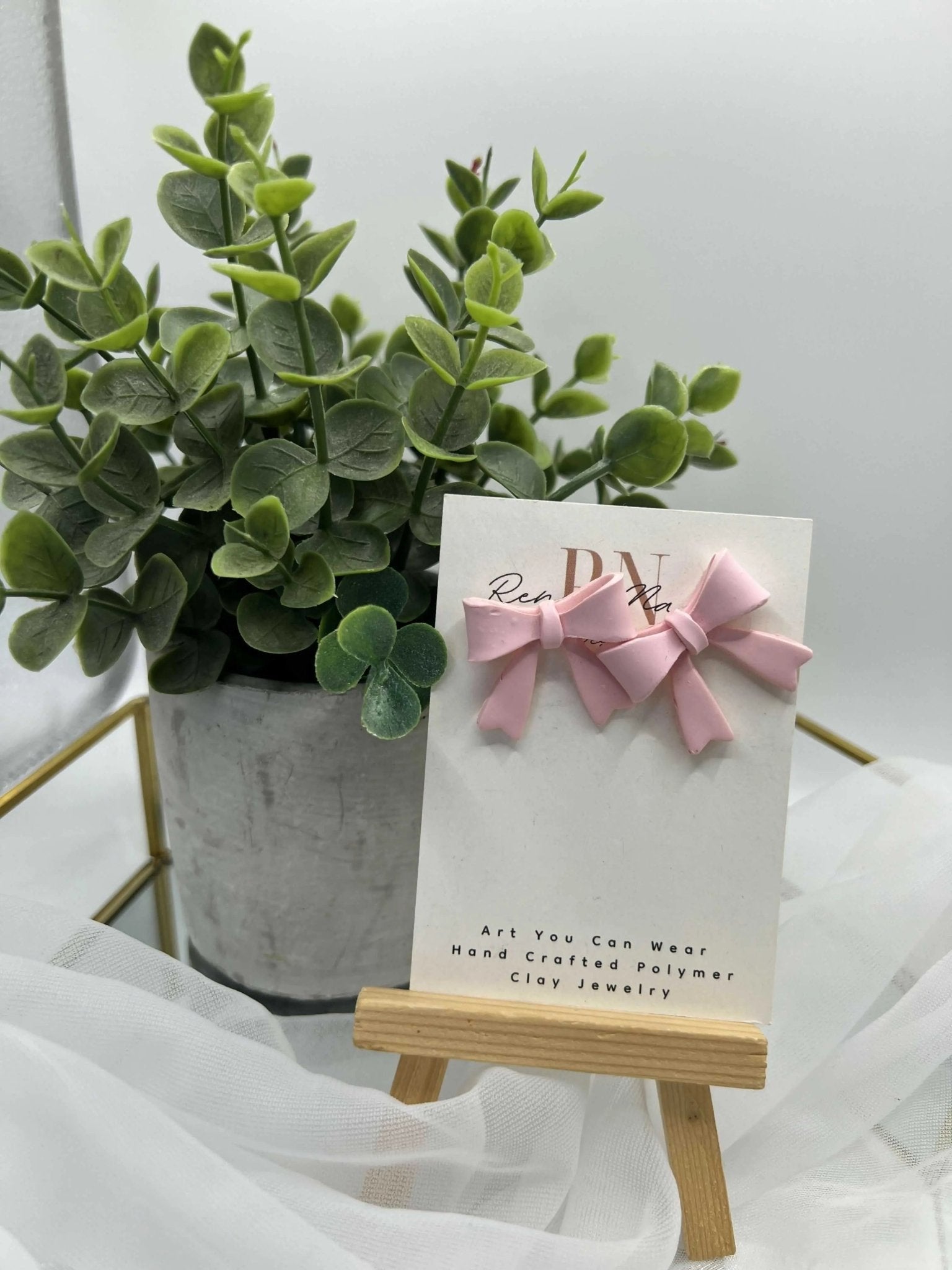 Bow earrings - Pure Wash