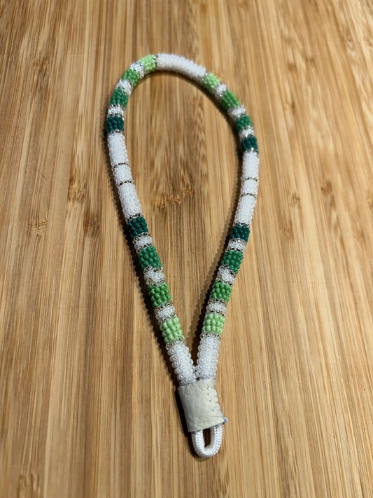 CHARMED: Wristlet Beaded Keychain - Pure Wash