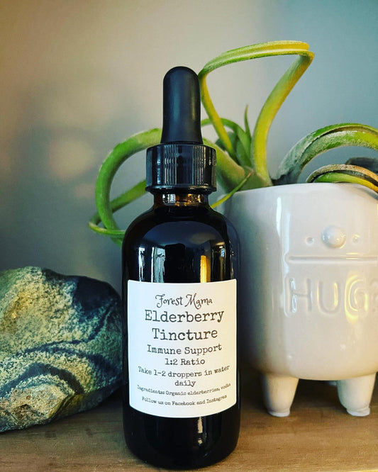 Elderberry Tincture 2 oz, made with organic elderberries by forestmama in Manitoba