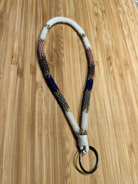 EMPRESS: Beaded Wristlet Keychain - Pure Wash