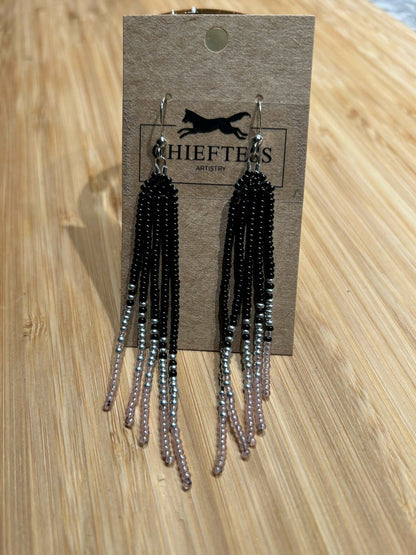 Beaded Fringe Earrings - MINI FRINGE: 6 Cascading Fringes