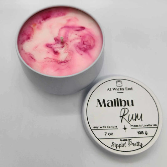 Malibu Rum Candle - Coconut and Pineapple Scented | Wicks End