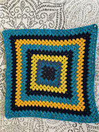 Home crafted baby or doll blanket (approx 32" square) - Pure Wash