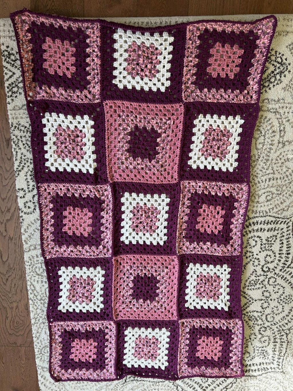 Home crafted twin or single blanket (approx 37"x63") - Pure Wash