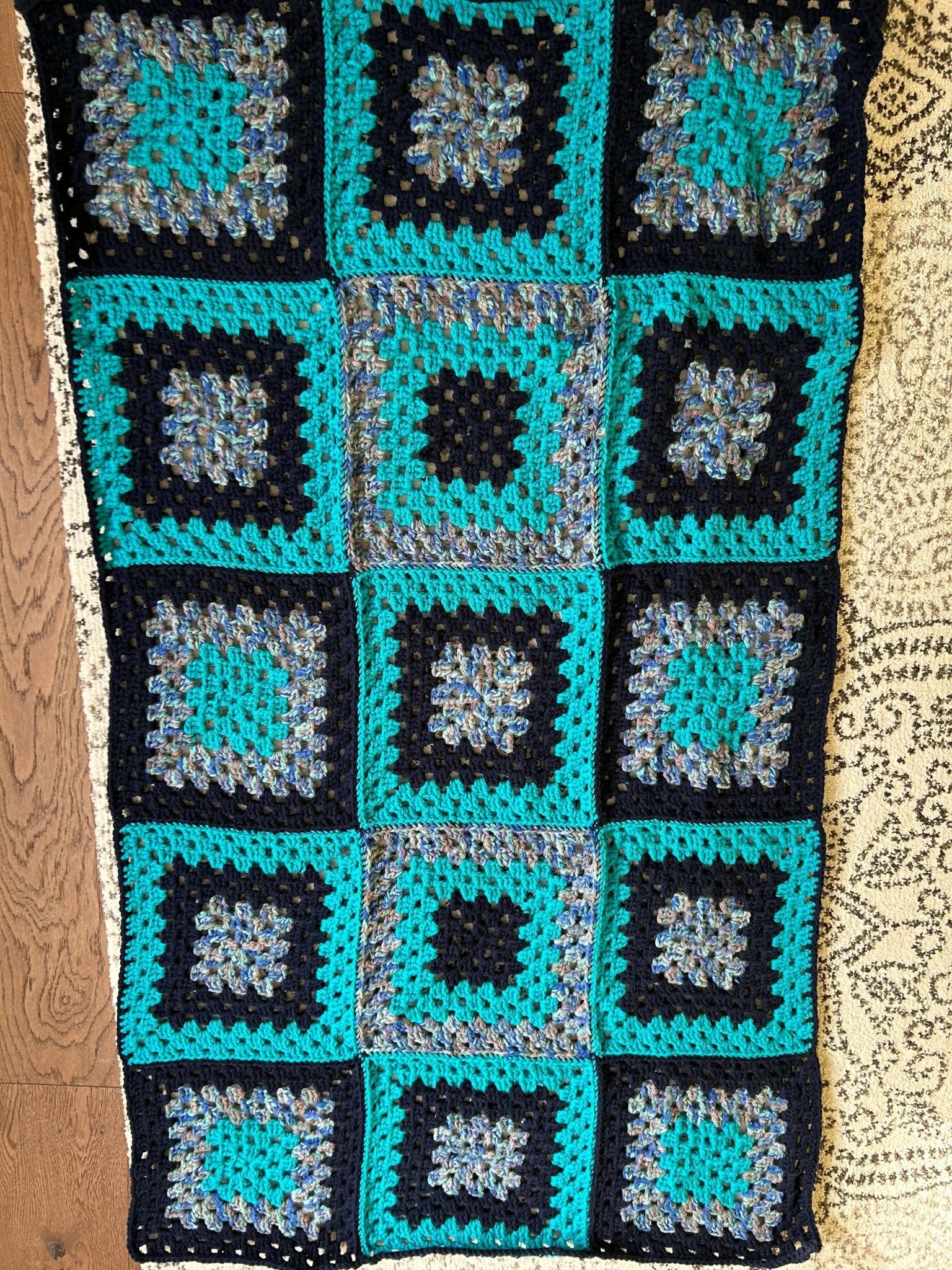 Home crafted twin or single blanket (approx 37"x63") - Pure Wash