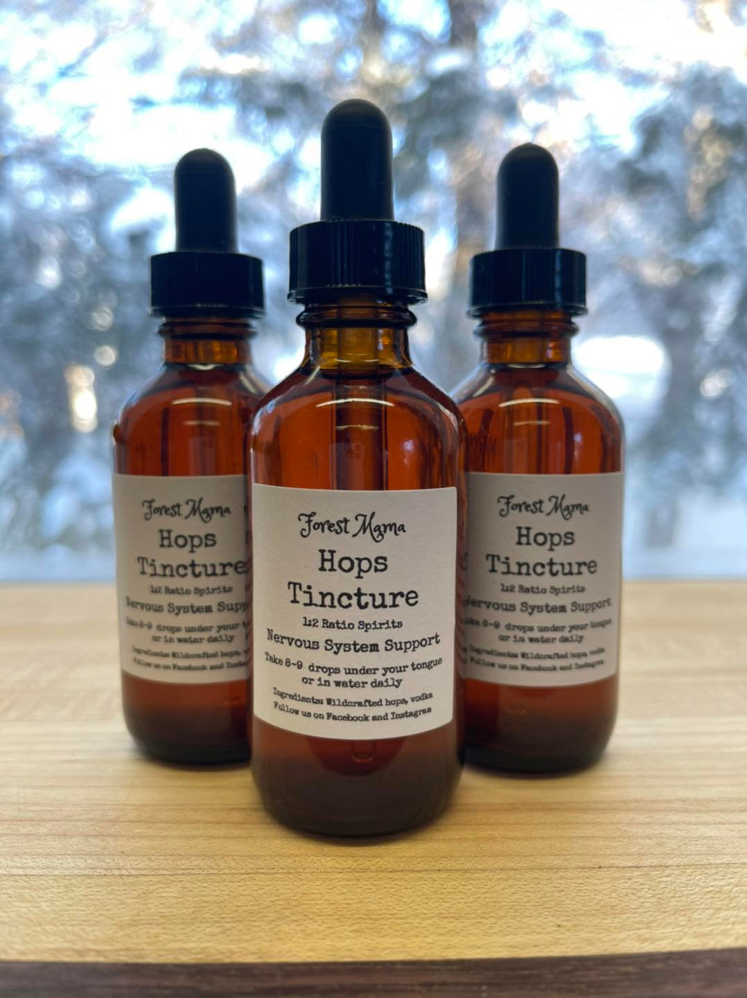 Hops Tincture 2 oz, made with organically grown hops by forestmama in Manitoba