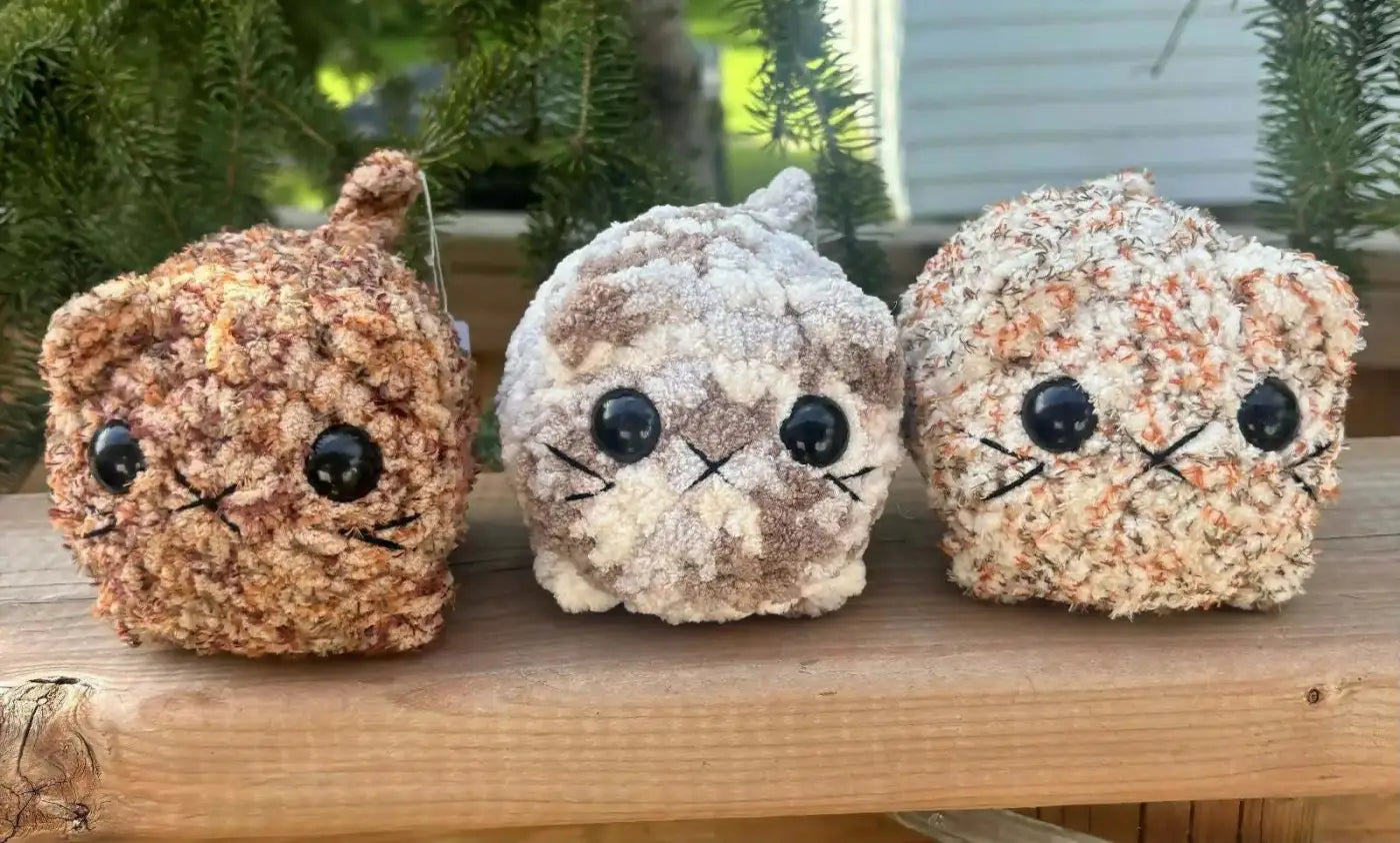 Kitties - pure wash default title three handmade crocheted cat plushies winnipeg canada