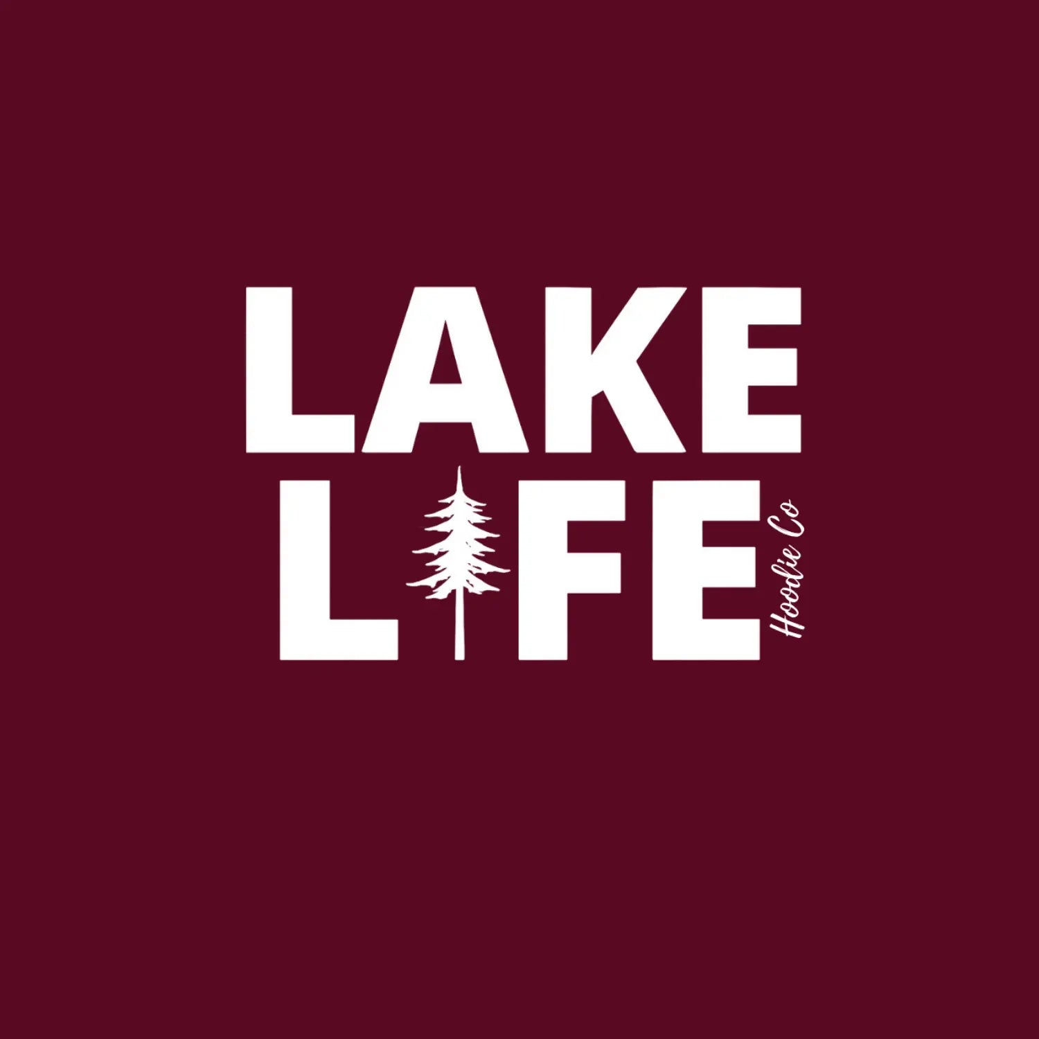 Lake Life Hoodie Co Signature Logo Premium Crew - Pure Wash