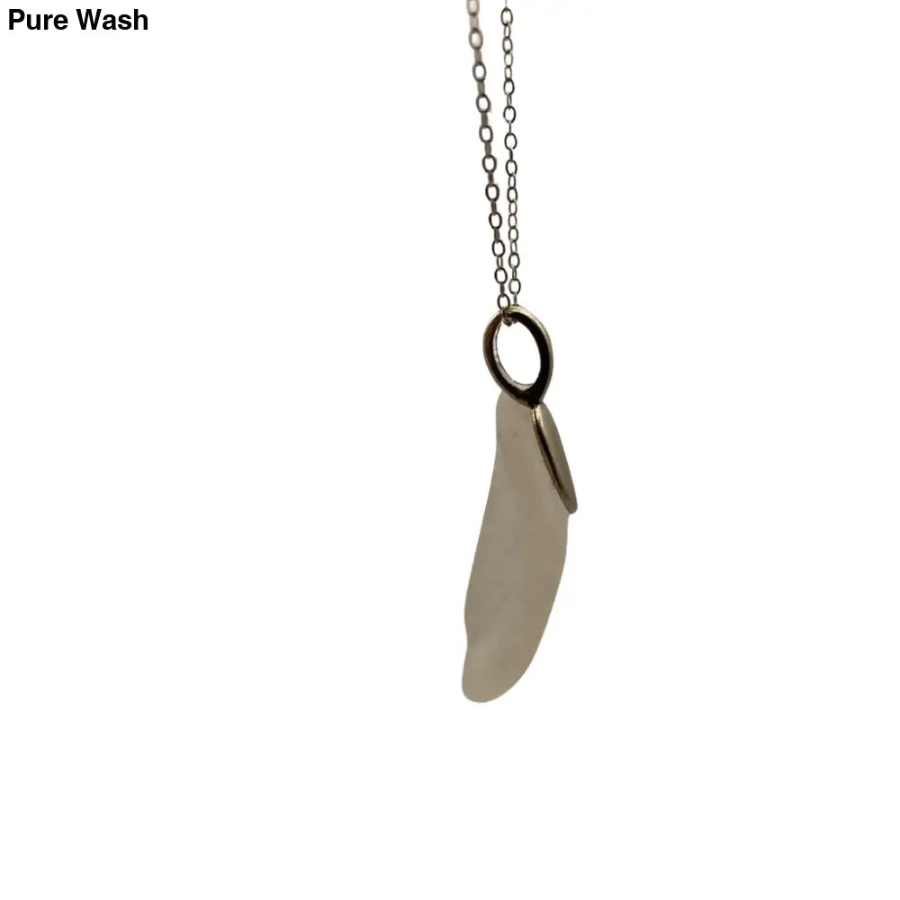 Large Clear Beach Glass Pendant - Pure Wash Canadian Made - Winnipeg