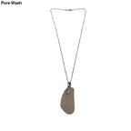 Large Clear Beach Glass Pendant - Pure Wash Canadian Made - Winnipeg