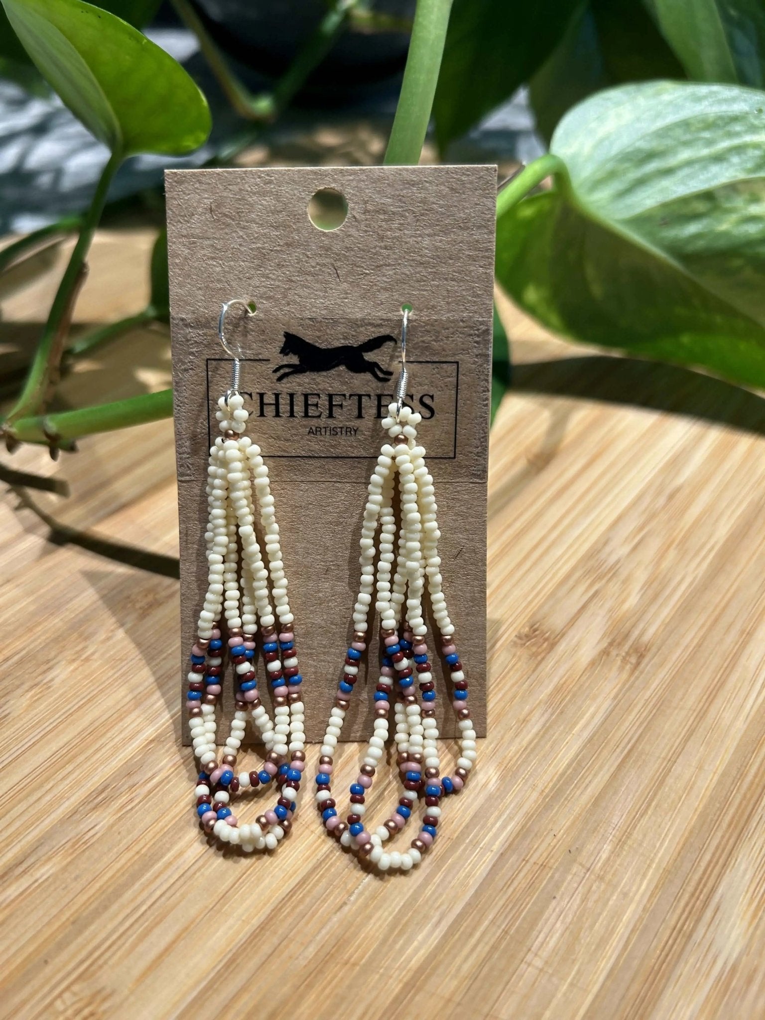 LOOP 3: Looped Beaded Earrings - Pure Wash