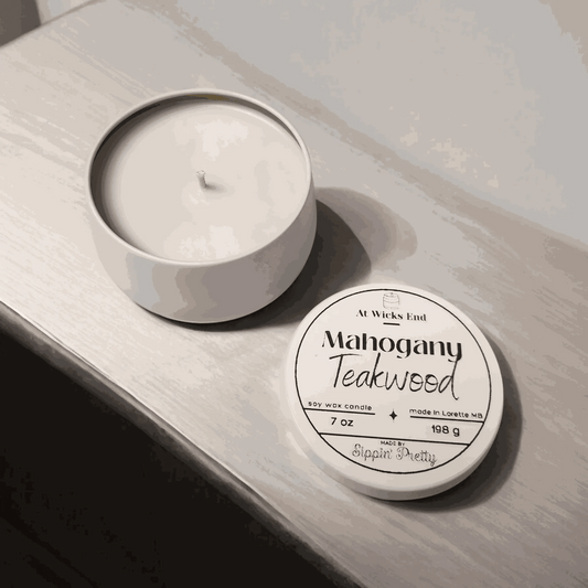 Mahogany Teakwood Candle – Warm Woodsy Scent Canada