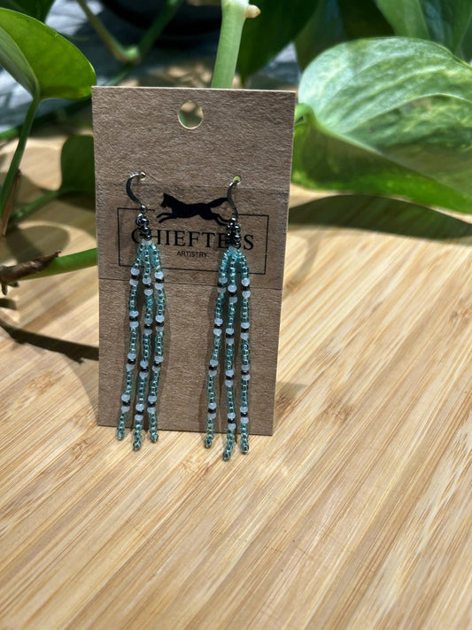 MINI 3: Dangle Beaded Earring - Pure Wash