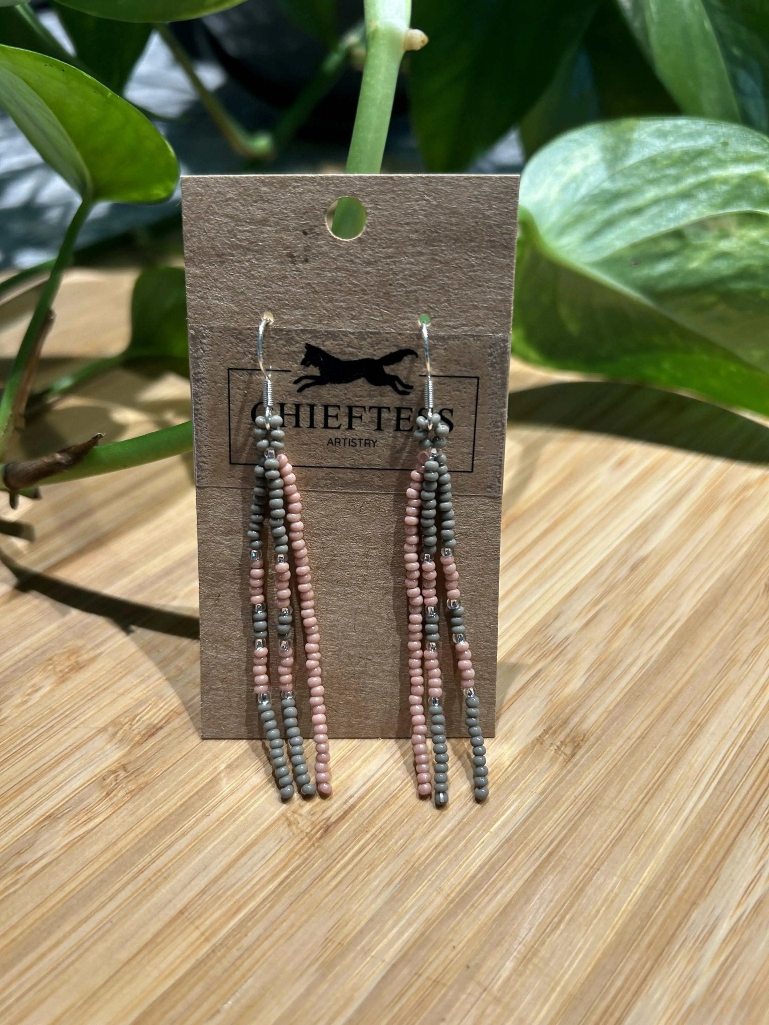 MINI 3: Dangle Beaded Earring - Pure Wash