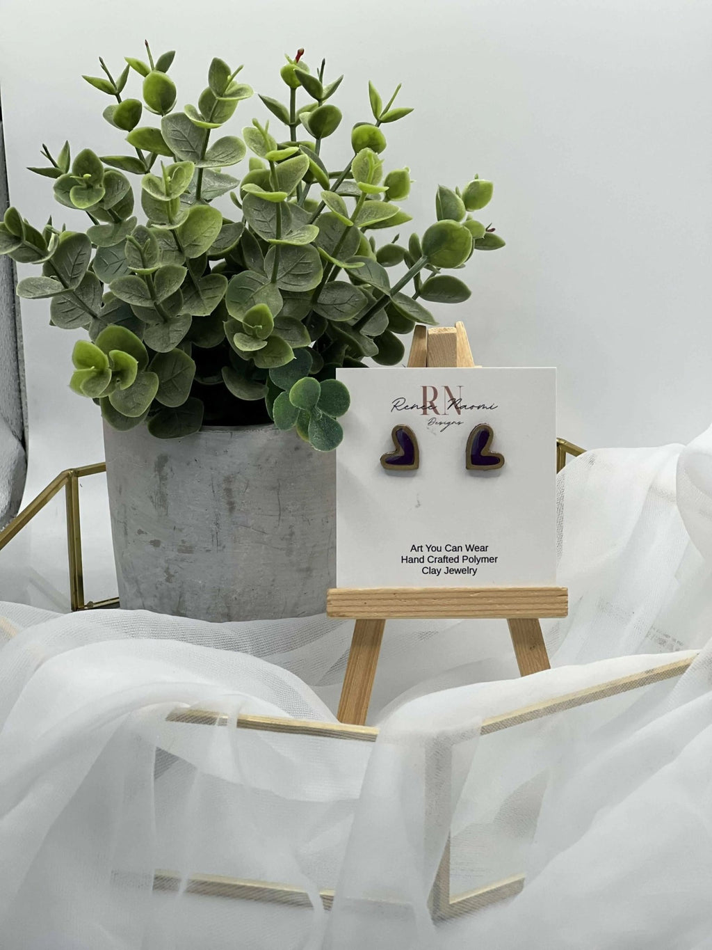 Mini heart studs - Pure Wash