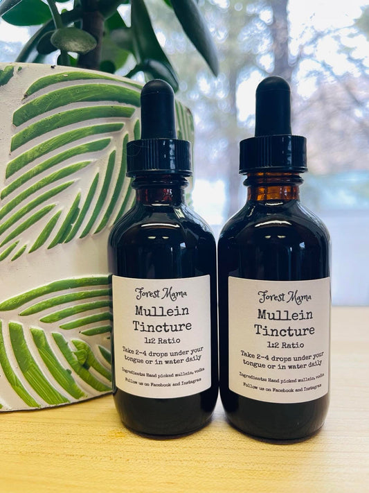 Mullein Tincture 2 oz, a small-batch herbal tincture made in Manitoba by forestmama