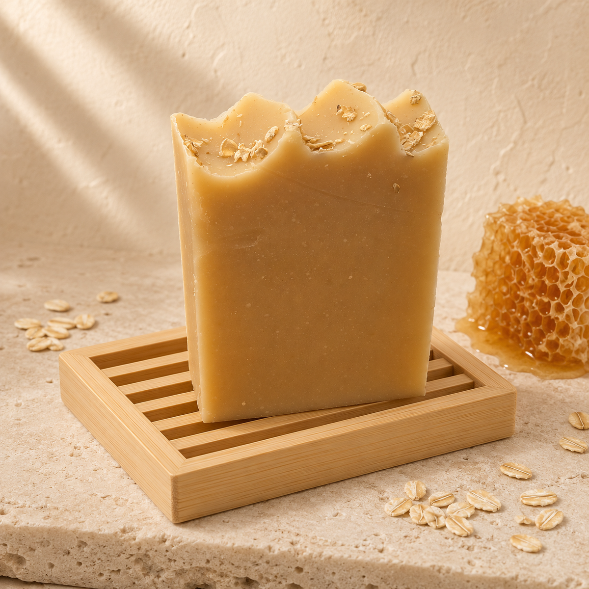 Oatmeal Milk and Honey soap bar by Pure Wash, made with colloidal oats