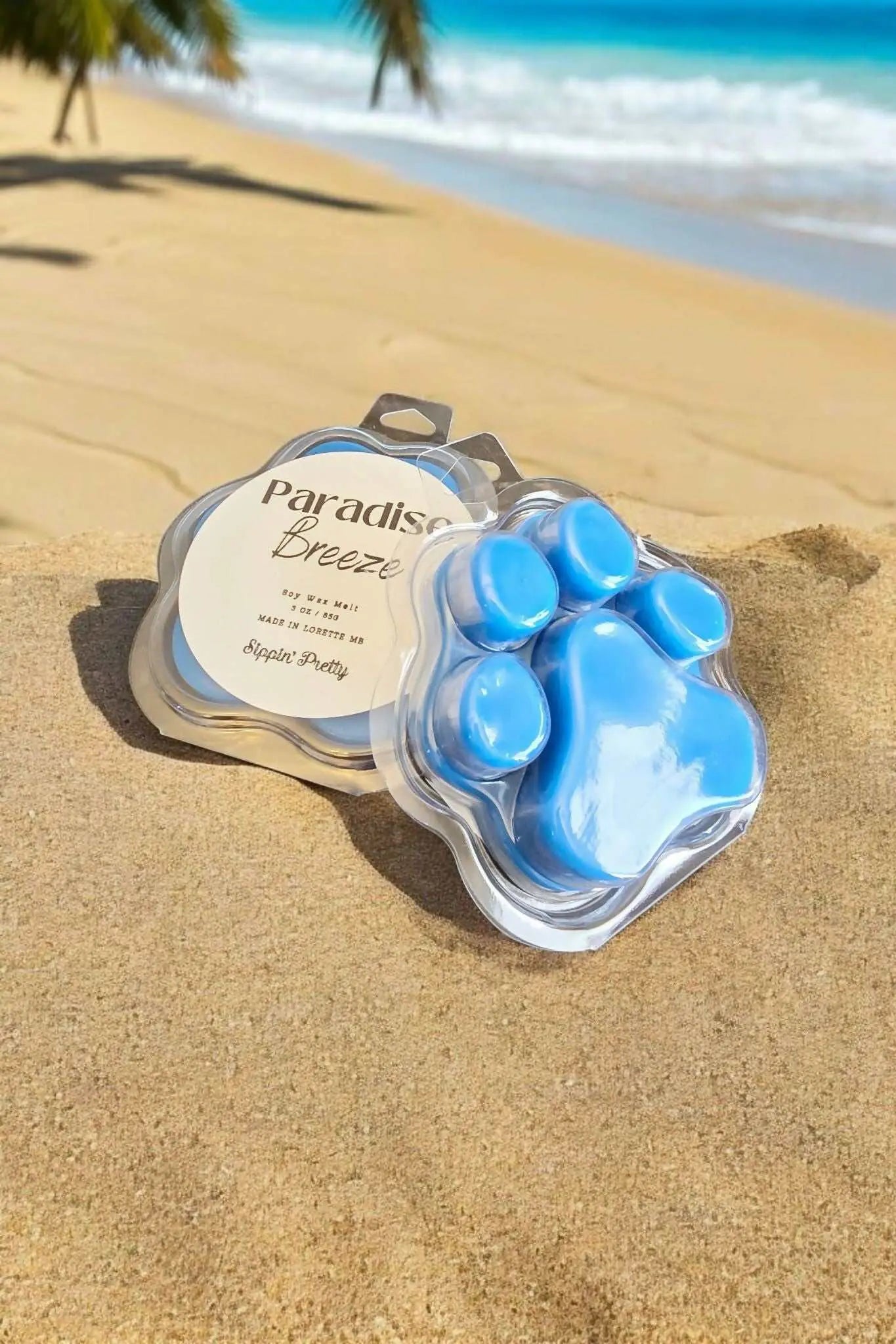 Paradise Breeze wax melt handmade in Canada