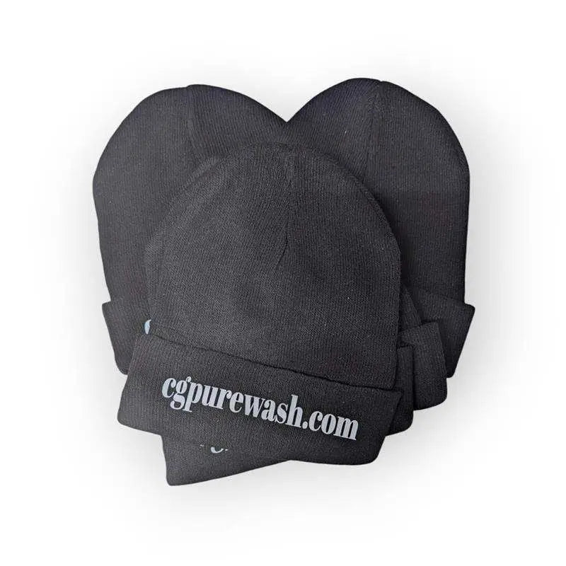 Pure wash branded beanie swag - default title black knit beanie folded cuff winnipeg canada